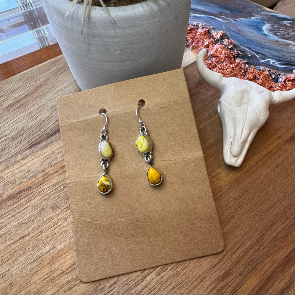 Earrings: Honey Dahlia Sterling Silver Teardrop Dangles